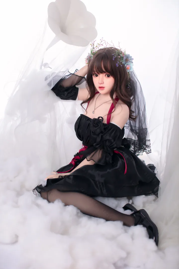 149cm (4ft11) C-Cup Petite & Lightweight Silicone Head + TPE Body Hybrid Sex Doll Linlan, Head Convallaria
